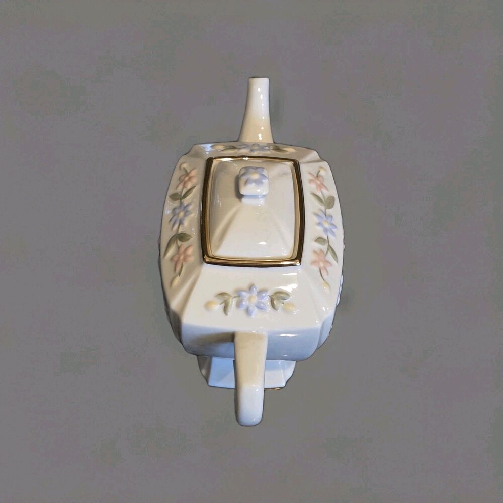 Vintage Lenox Wildflower Porcelain Teapot legacy fine porcelain collection - Picture 11 of 12